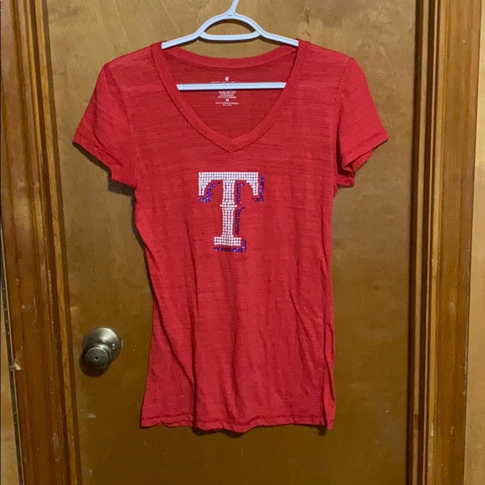 Texas Rangers Burnout V-Neck